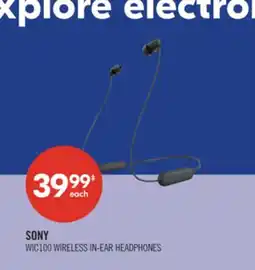 Shoppers Drug Mart SONY WIC100 WIRELESS IN-EAR HEADPHONES offer