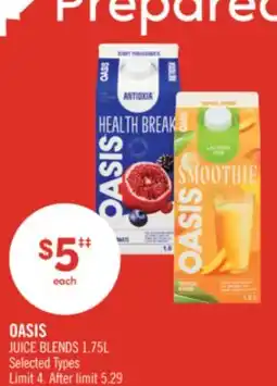 Shoppers Drug Mart OASIS JUICE BLENDS offer