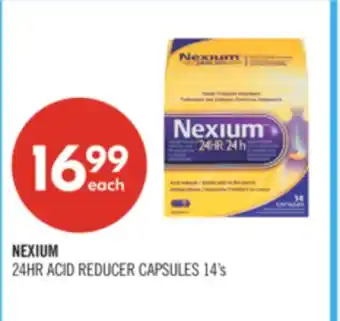Shoppers Drug Mart NEXIUM 24HR ACID REDUCER CAPSULES 14's offer