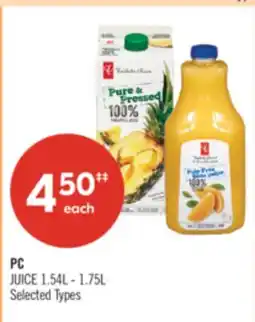 Shoppers Drug Mart PC JUICE 1.54L - 1.75L offer