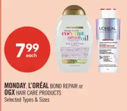 Shoppers Drug Mart MONDAY, L'ORÉAL BOND REPAIR or OGX HAIR CARE PRODUCTS offer