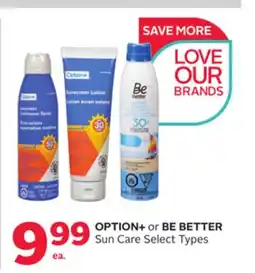 Rexall OPTION + or BE BETTER Sun Care offer