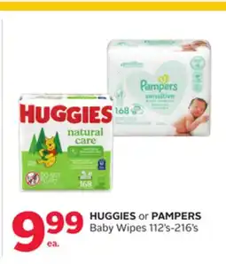 Rexall HUGGIES or PAMPERS Baby Wipes offer