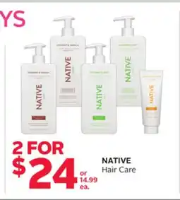Rexall NATIVE Hair Care offer