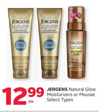 Rexall JERGENS Natural Glow Moisturizers or Mousse offer