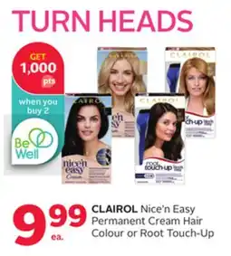 Rexall CLAIROL Nice'n Easy Permanent Cream Hair Colour or Root Touch-Up offer