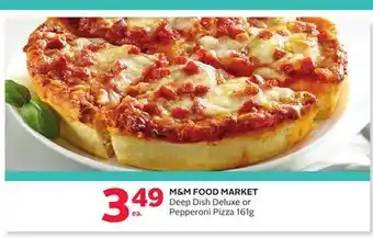 Rexall M&M FOOD MARKET Deep Dish Deluxe or Pepperoni Pizza offer