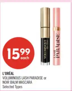 Shoppers Drug Mart L'ORÉAL VOLUMINOUS LASH PARADISE or NOIR BALM MASCARA offer