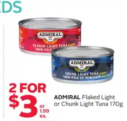 Rexall ADMIRAL Flaked Light or Chunk Light Tuna offer
