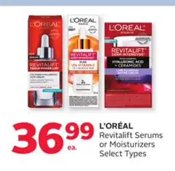 Rexall L'ORÉAL Revitalift Serums or Moisturizers offer