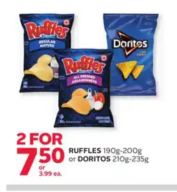 Rexall RUFFLES 190g-200g or DORITOS 210g-235g offer
