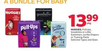 Rexall HUGGIES, Pull. Ups, Goodnites or Little Swimmers Jumbo Diapers or Training Pants offer