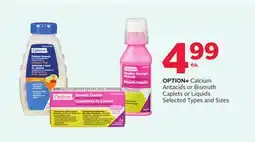 Rexall OPTION + Calcium Antacids or Bismuth Caplets or Liquids offer