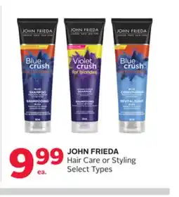Rexall JOHN FRIEDA Hair Care or Styling offer