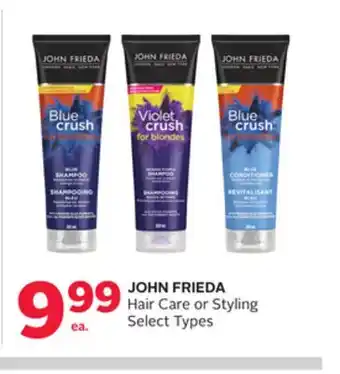 Rexall JOHN FRIEDA Hair Care or Styling offer