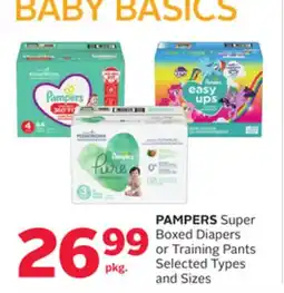 Rexall PAMPERS Super Boxed Diapers or Training Pants offer