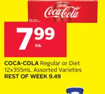 Rexall COCA-COLA Regular or Diet 12x355mL offer