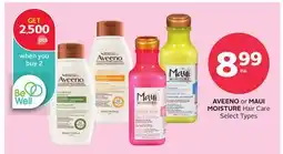 Rexall AVEENO or MAUI MOISTURE Hair Care offer