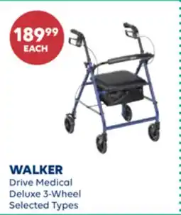 Wellwise by Shoppers WALKER Drive Medical Deluxe 3-Wheel offer