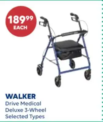 Wellwise by Shoppers WALKER Drive Medical Deluxe 3-Wheel offer