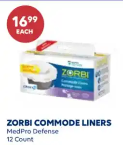 Wellwise by Shoppers ZORBI COMMODE LINERS MedPro Defense offer