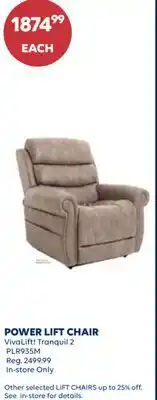 Wellwise by Shoppers POWER LIFT CHAIR VivaLift! Tranquil 2 offer
