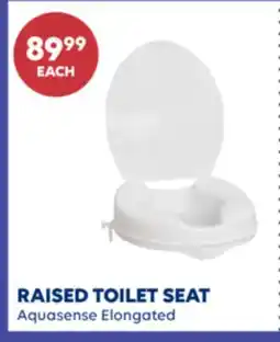 Wellwise by Shoppers RAISED TOILET SEAT Aquasense Elongated offer