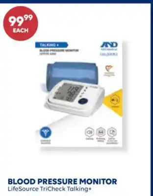 Wellwise by Shoppers BLOOD PRESSURE MONITOR LifeSource TriCheck Talking+ offer