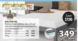 JYSK WELLPUR F85 Memory foam mattress offer
