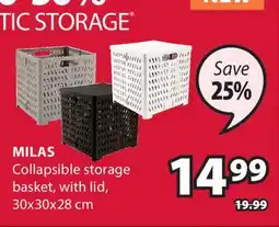 JYSK Milas Collapsible storage basket offer