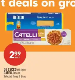Shoppers Drug Mart DE CECCO (454G) or CATELLI PASTA offer