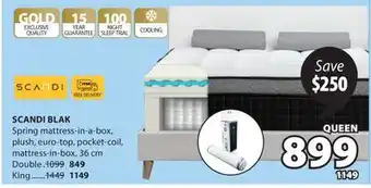 JYSK SCANDI BLAK Spring mattress offer