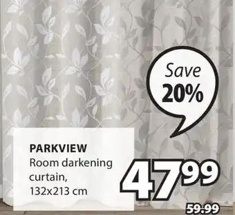 JYSK PARKVIEW Room darkening curtain offer