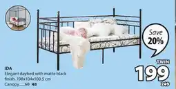 JYSK IDA Elegant daybed with matte black finish offer