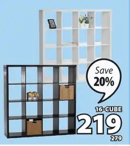 JYSK Keene 16-cube bookcase/room divider offer