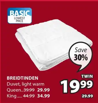 JYSK Breidtinden Duvet offer