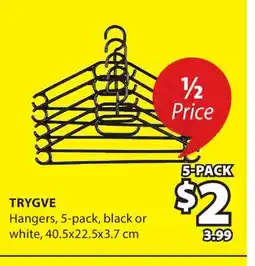 JYSK TRYGVE Hangers offer