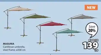 JYSK Masuria Cantilever umbrella offer