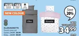 JYSK ELLEN/NONETTE Duvet cover set offer