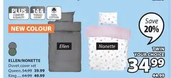 JYSK ELLEN/NONETTE Duvet cover set offer