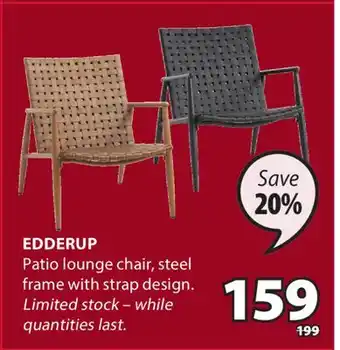 JYSK EDDERUP Patio lounge chair offer