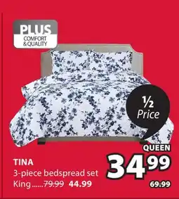 JYSK TINA 3-piece bedspread set offer