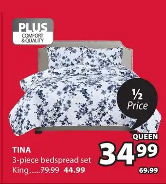 JYSK TINA 3-piece bedspread set offer