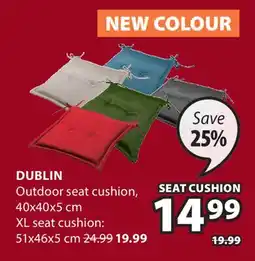 JYSK DUBLIN Outdoor seat cushion offer