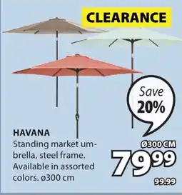 JYSK HAVANA Standing market umbrella offer