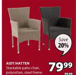 JYSK AIDT/HATTEN Stackable patio chair offer