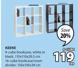 JYSK KEENE 9-cube bookcase offer