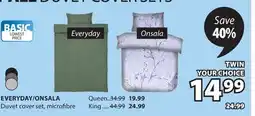 JYSK EVERYDAY/ONSALA Duvet cover set offer