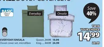 JYSK EVERYDAY/ONSALA Duvet cover set offer