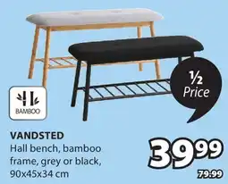 JYSK Vandsted Hall bench offer